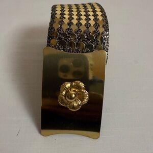 Gold Metal Fish Scale Stretch Belt